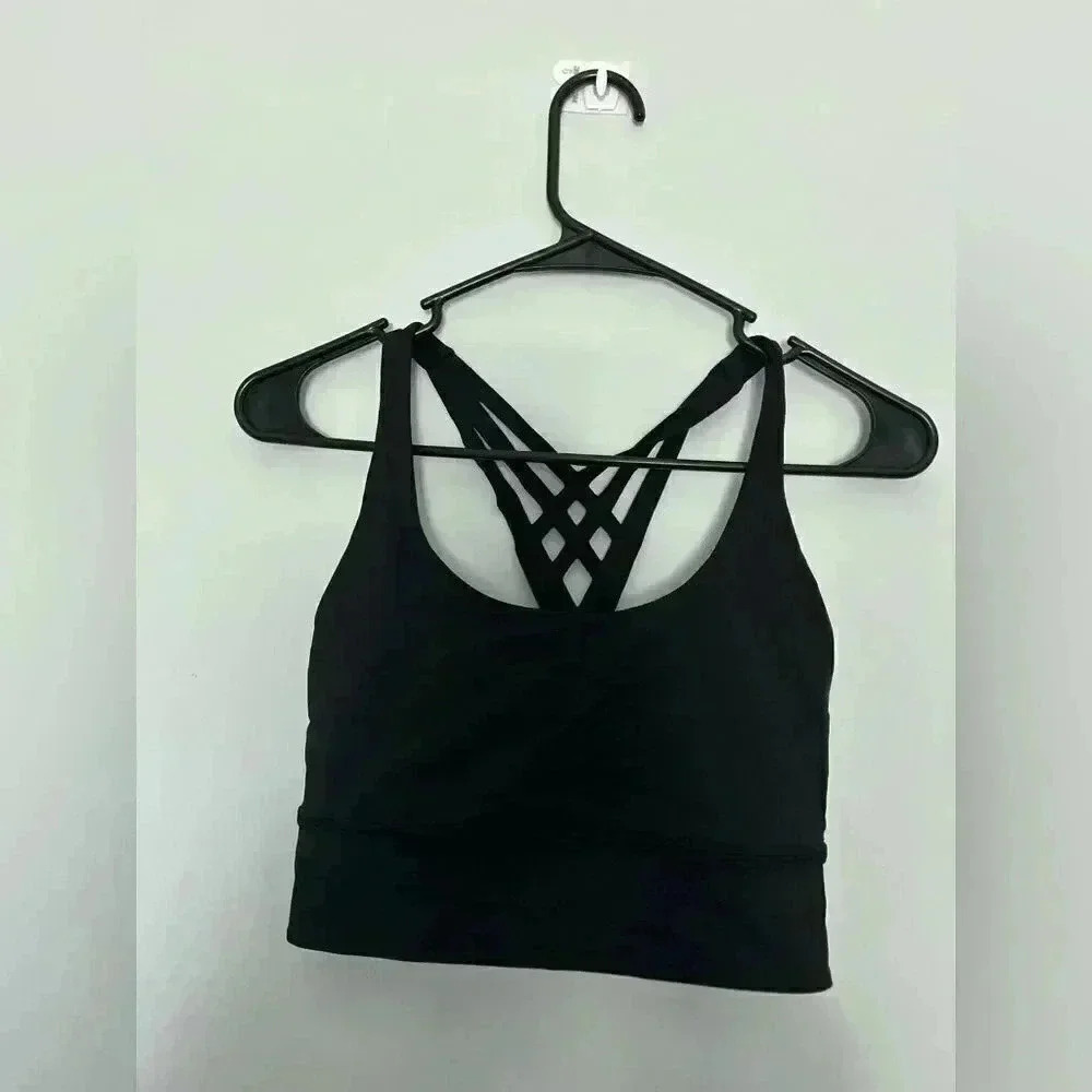 Lululemon CrossBack Black Bra Size 2 Athletic and breathable - Picture 3 of 3